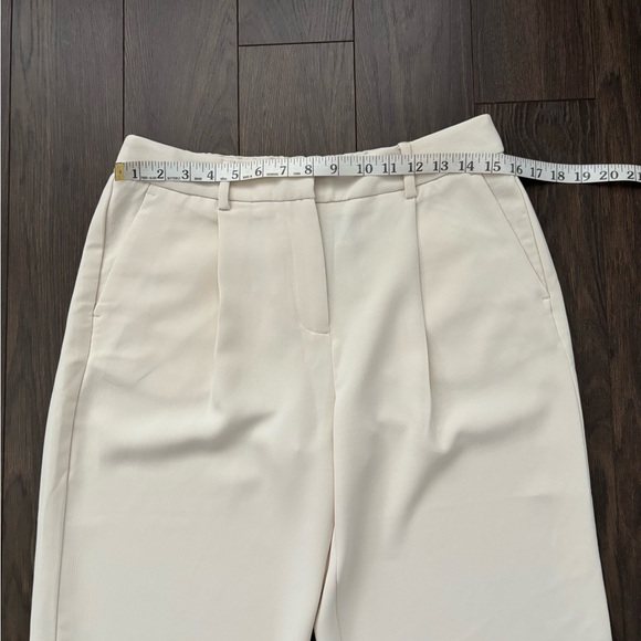 DKNY Wide Leg Trousers High Waisted Beige 10 - Picture 8 of 15